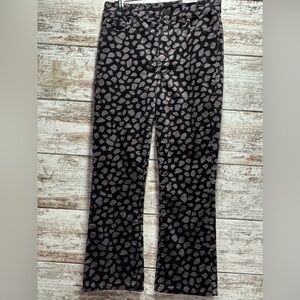 Ann Taylor Black and Gray Patterned Pants NWT 4 Petite